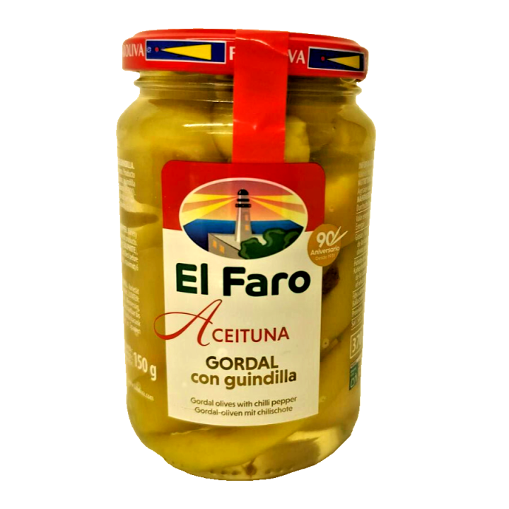 Whole Gordal Olives, Slightly Spicy, 350g, jar